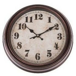 Nástenné hodiny Rustik, pr. 30,5 cm, plast