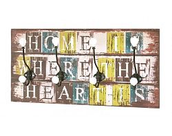 Nástenný vešiakový panel Home Heart Medi, vintage%