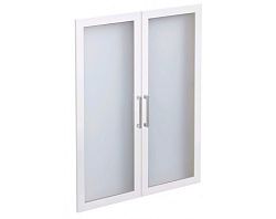 Sada sklenených dverí (2 ks) Calvia, biela%