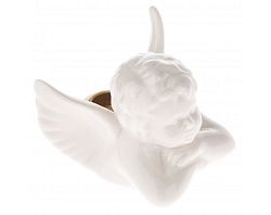 Svietnik Anjel, biely porcelán%