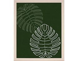Zarámovaný obraz Tropické listy, 24x30 cm%
